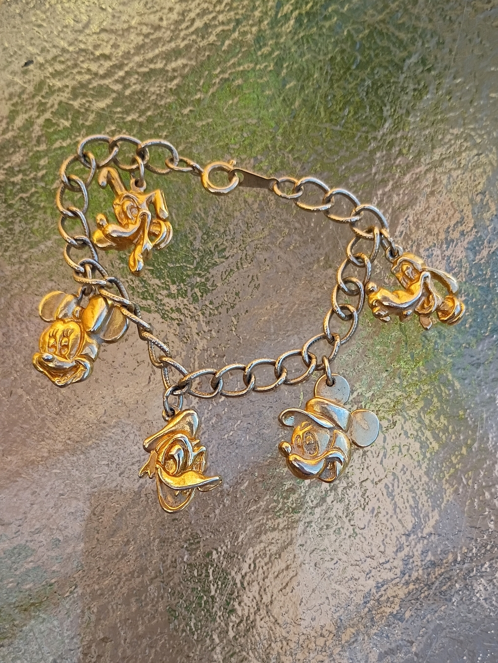 Disney Vintage Gold-Tone Character Charm Bracelet